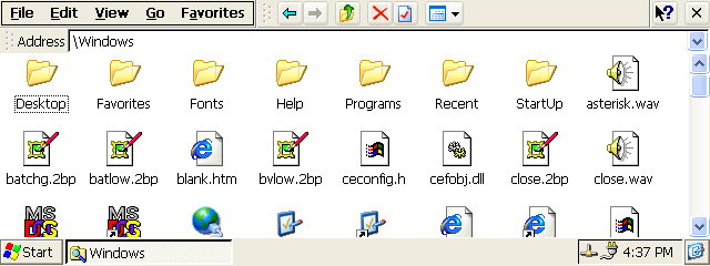 Windows CE .net 4.1 Windows Explorer